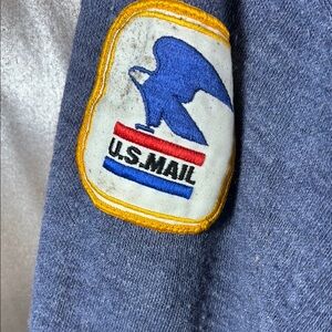 USPS mail carrier Brooksfield vintage Heather Blue Cardigan 36” box H1